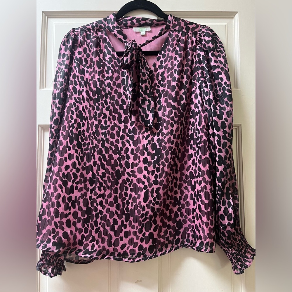 Jade Melody Tam Women’s M cheetah print lined blouse